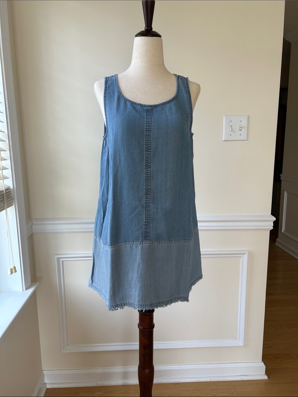 J. Jill Light Blue Denim Tunic Tank
